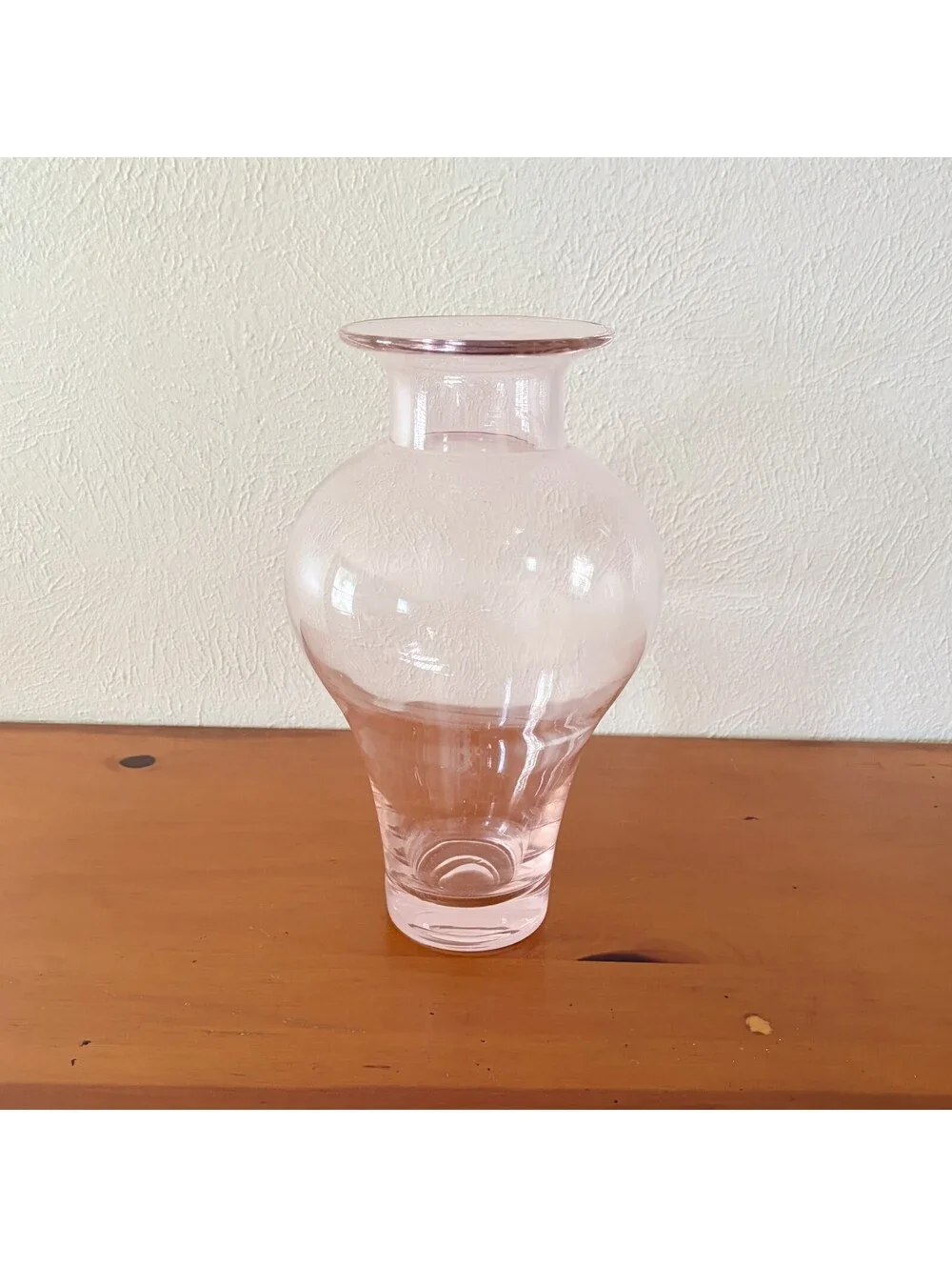 Vintage Glass Vase Light Pink